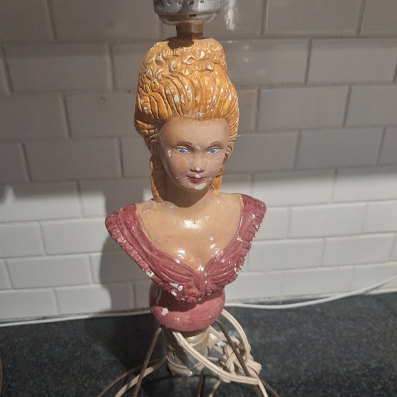 Antique Chalkware Lamps - Picture 7 of 16